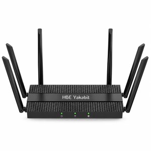 HBE-AX3000 Res/Business Router — front view with power, Wi-Fi and internet status indicators
