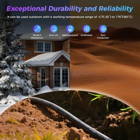 HBE-CAT6 cable run in snow, in desert heat and buried in soil — rated −4°F to 176°F
