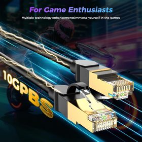 HBE-CAT6 cable carrying a 10 Gbps link for gaming