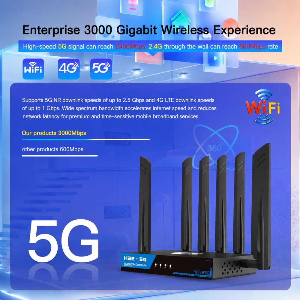 Enterprise 3000 Mbps gigabit wireless experience