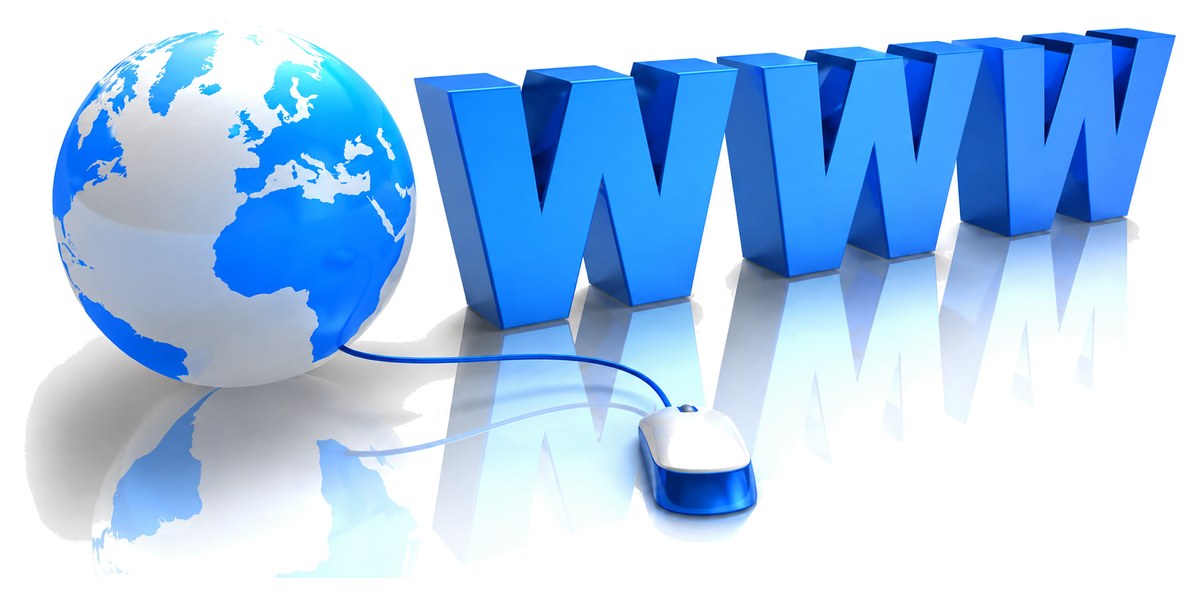 A globe beside the letters WWW with a computer mouse plugged in