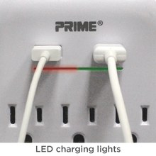 Prime PBUSB346S 6 Outlet 1200 Joule Surge Tap with 2-Port 3.4A USB Charger