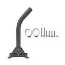 HBE-J-ARM-18 J-arm mount with the included hose clamps, lag screws and grounding screw
