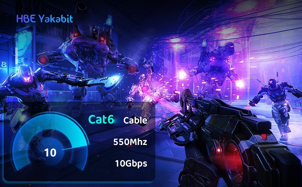 HBE-CAT6 at a glance &mdash; Cat&nbsp;6 cable, 550&nbsp;MHz, 10&nbsp;Gbps