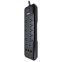 Prime PB523118 8 Outlet 3600 Joule Multimedia Surge Protector with 2-Port USB Charger