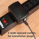 Prime PB802135 6 Outlet 1150 Joule Metal Surge Protector with 15ft Cord