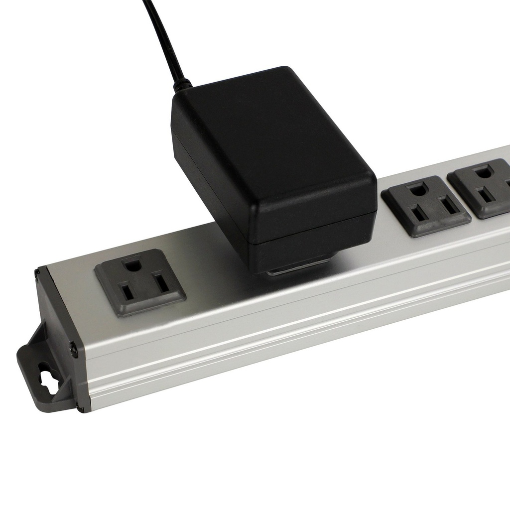 Prime PBGSMU053 7 Outlet 1500 Joule Silver Metal Surge Protector with 6ft Cord