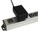 Prime PBGSMU053 7 Outlet 1500 Joule Silver Metal Surge Protector with 6ft Cord
