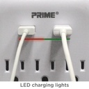 Prime PBUSB346S 6 Outlet 1200 Joule Surge Tap with 2-Port 3.4A USB Charger
