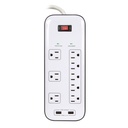 8 Outlet 2400 Joule Multimedia Surge Protector with 2-Port USB Charger